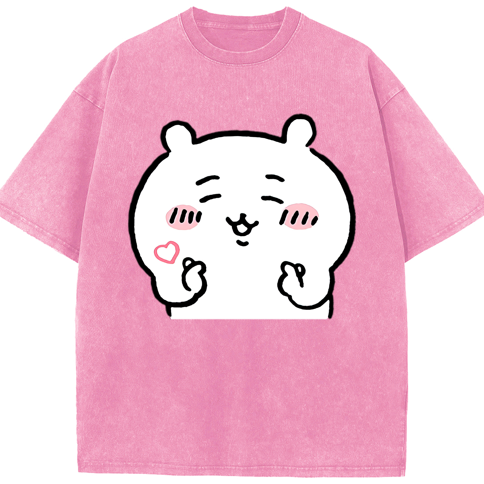 （画像用） ちいかわ ちいかわ Chii-kawa chiikawa 綿100% ヴィンテージ風 半袖Tシャツ（フロントプリント）